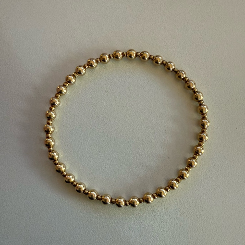 enewton beaded bracelet 'classic grateful' pattern 4mm in gold, size 6.25'